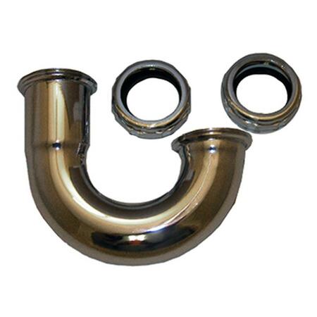 LARSEN SUPPLY CO 03-3517 1.25 in. Chrome Plated Brass Lavatory Drain J-Bend 661985